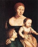 Hans holbein the younger The Artist's Family oil painting